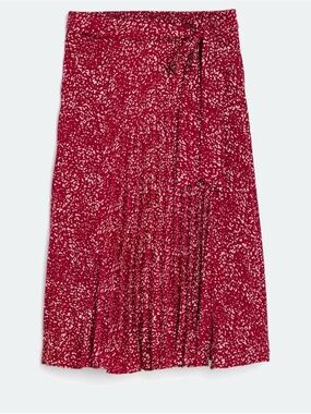 Skies Are Blue Pleated Midi Skirt